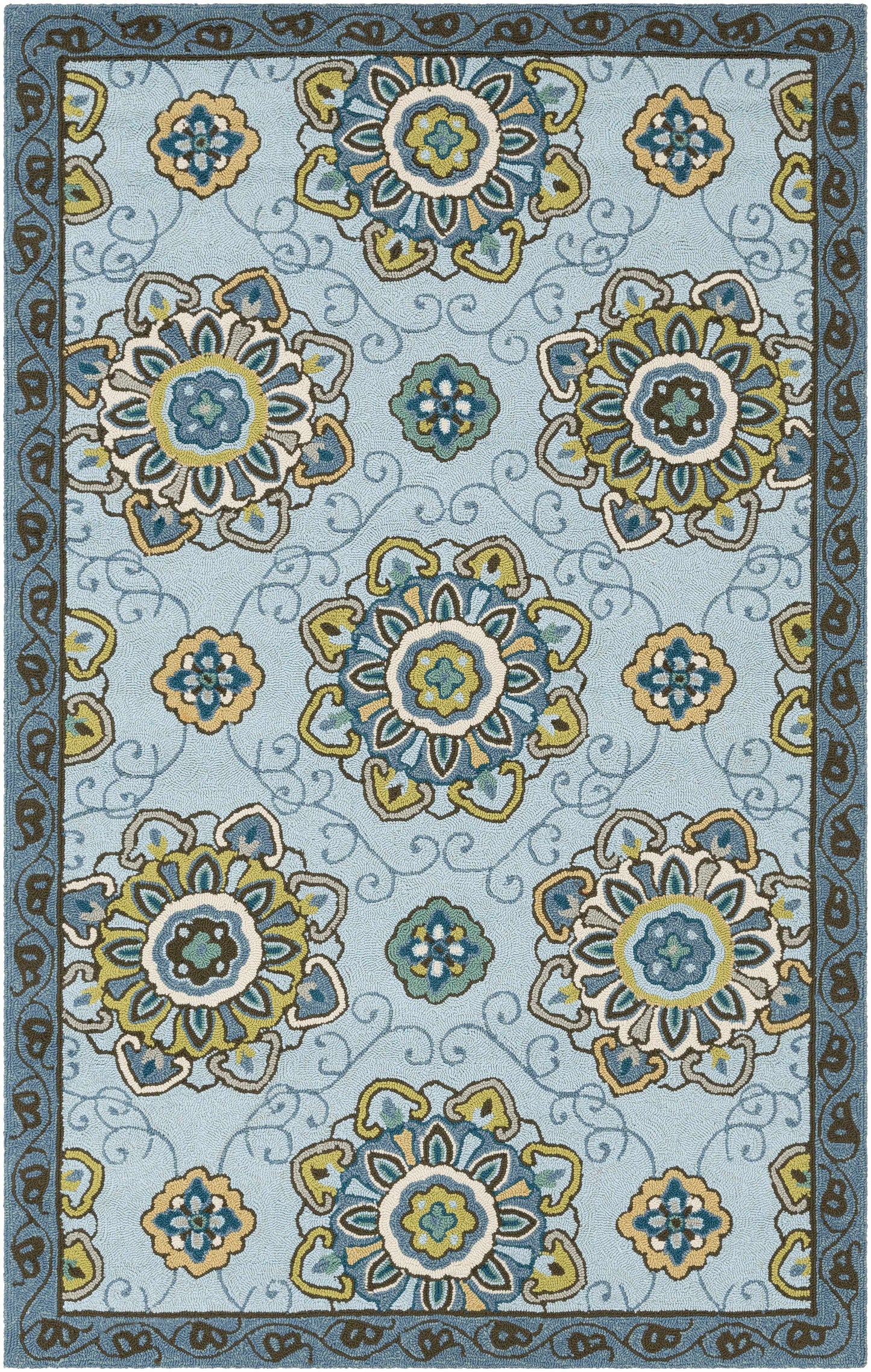 Rain RAI-1203 Hand Hooked Rug
