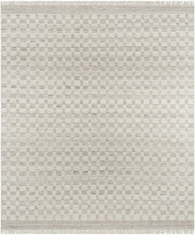 Medium Gray Hand Woven 100% Wool Cottage Rectangle Handmade rug, Indoor use only, has fringe, non-washable. runner also available