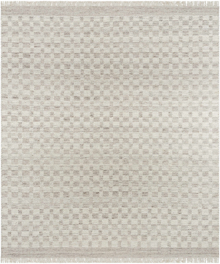 Medium Gray Hand Woven 100% Wool Cottage Rectangle Handmade rug, Indoor use only, has fringe, non-washable. runner also available