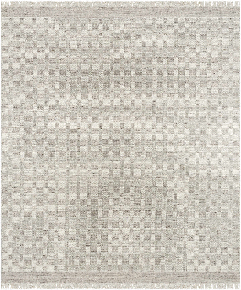 Medium Gray Hand Woven 100% Wool Cottage Rectangle Handmade rug, Indoor use only, has fringe, non-washable. runner also available