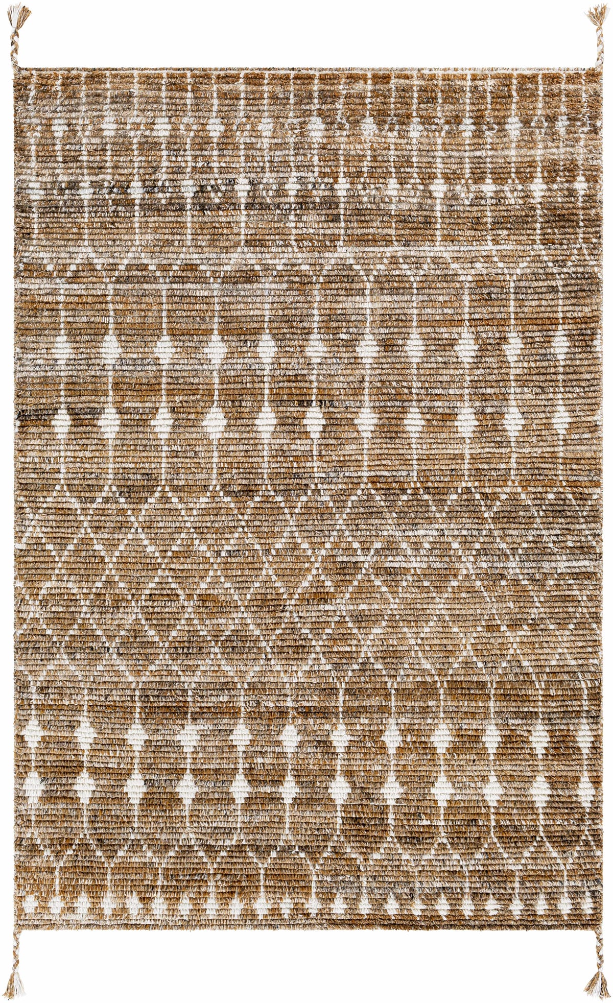 Brown Hand Knotted 100% Recycled PET Yarn Global Rectangle Handmade rug, Indoor use only, no fringe, non-washable. runner also available