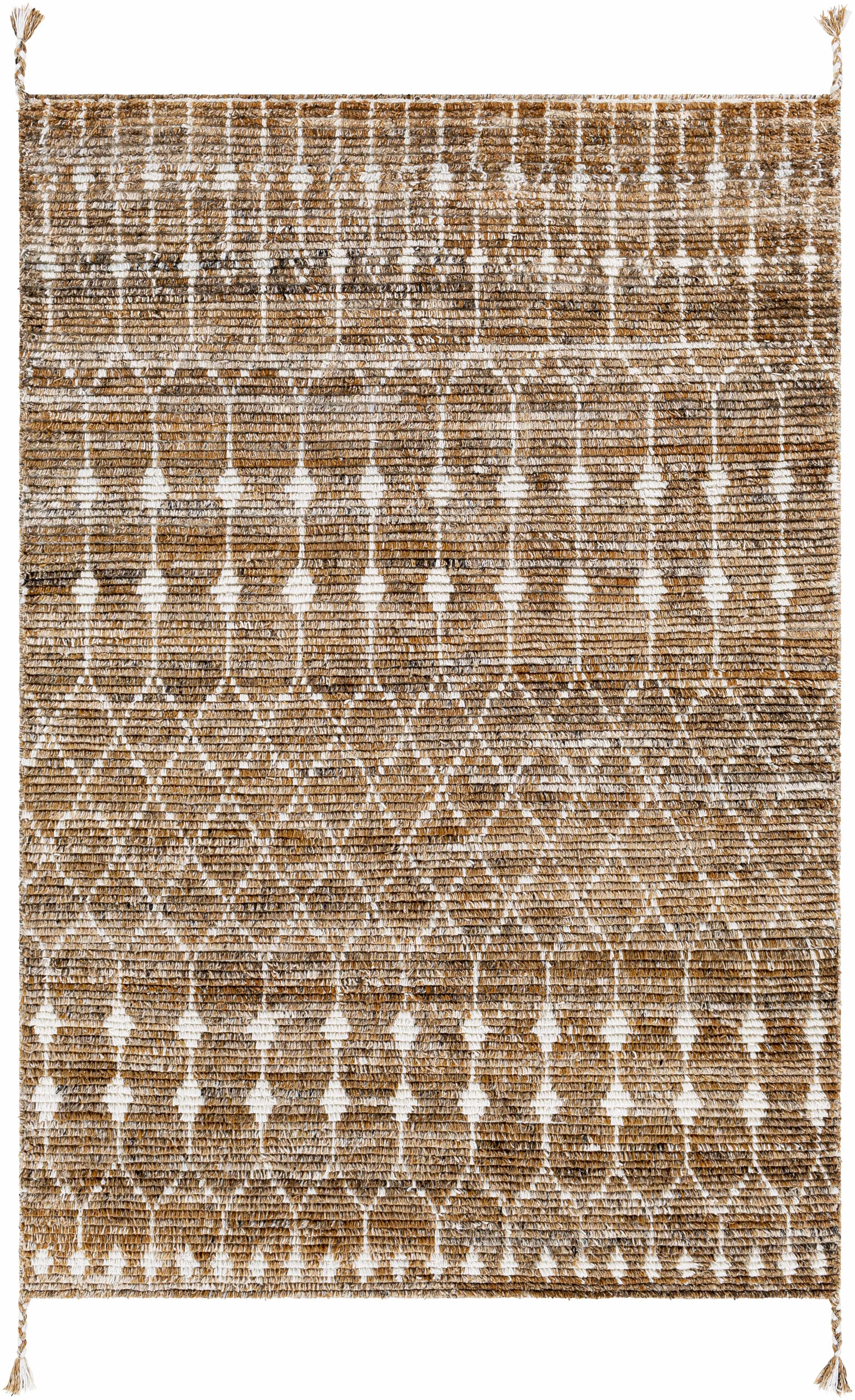 Brown Hand Knotted 100% Recycled PET Yarn Global Rectangle Handmade rug, Indoor use only, no fringe, non-washable. runner also available
