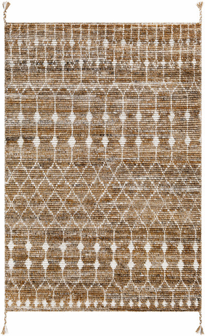 Brown Hand Knotted 100% Recycled PET Yarn Global Rectangle Handmade rug, Indoor use only, no fringe, non-washable. runner also available