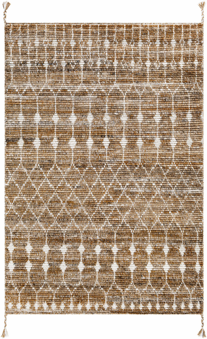 Brown Hand Knotted 100% Recycled PET Yarn Global Rectangle Handmade rug, Indoor use only, no fringe, non-washable. runner also available