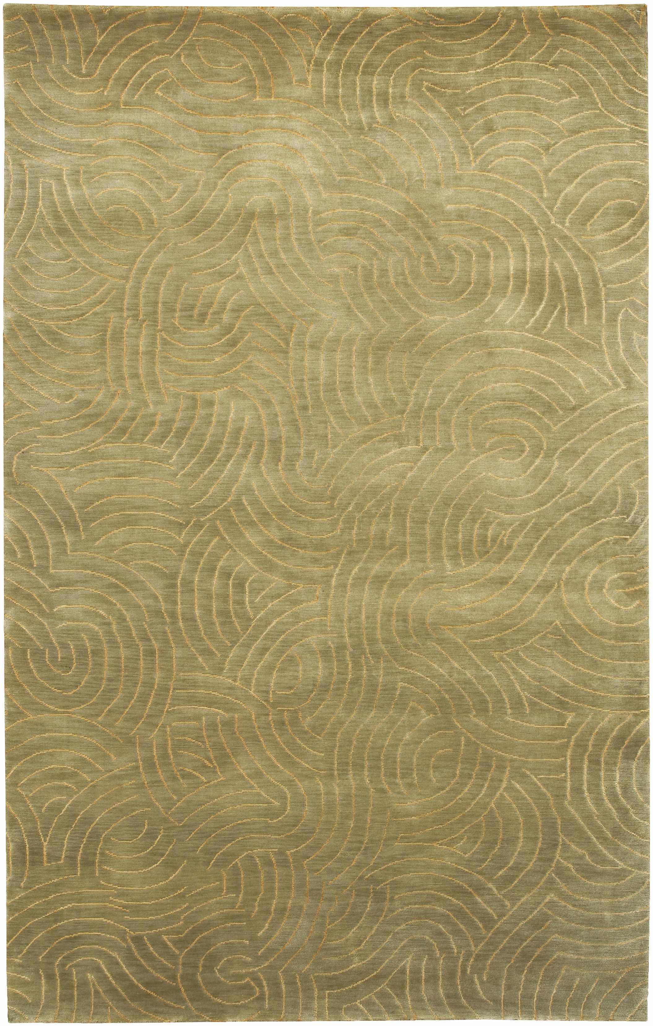 Olive Hand Knotted 70% NZ Wool, 30% Viscose Traditional Rectangle Handmade rug, Indoor use only, no fringe, non-washable.