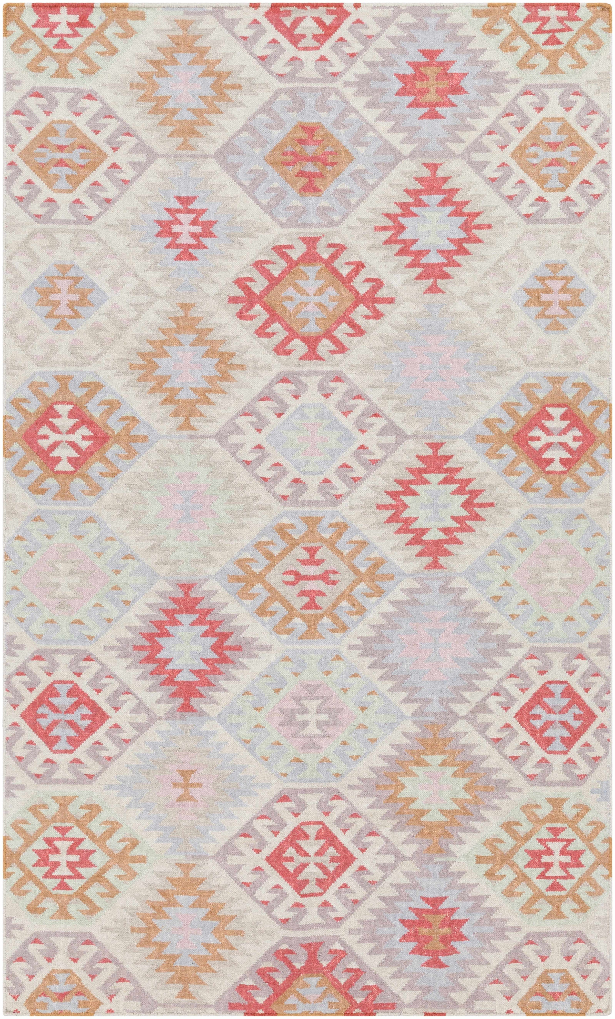 Multicolor Hand Woven 100% Wool Modern Rectangle Handmade rug, Indoor use only, no fringe, non-washable. runner also available