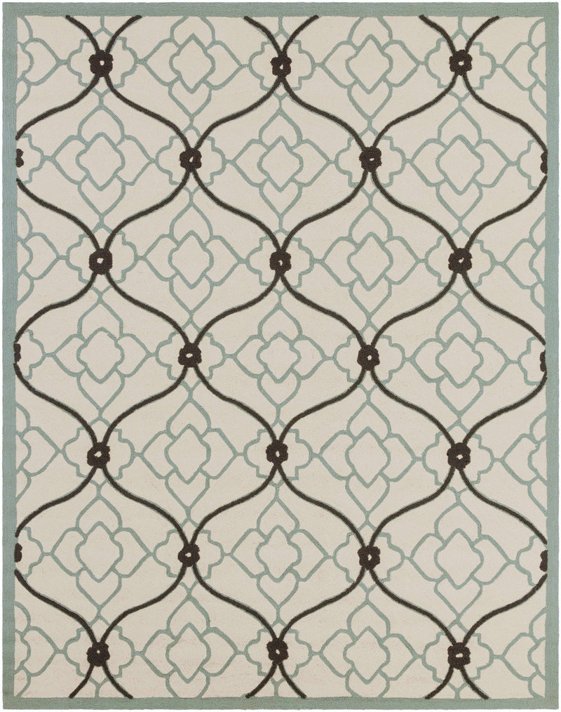Dusty Sage Hand Hooked 100% Polypropylene Modern Rectangle Handmade rug, outdoor-safe, no fringe, non-washable. runner also available