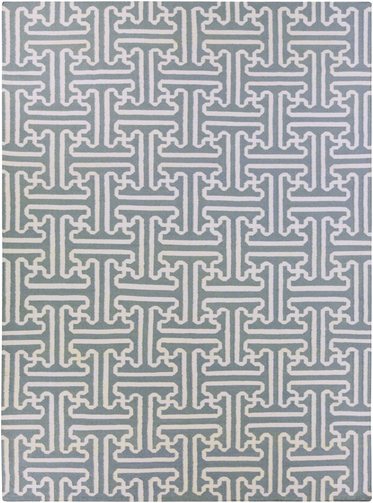 Light Blue Hand Woven 100% Wool Modern Rectangle Handmade rug, Indoor use only, no fringe, non-washable. runner also available