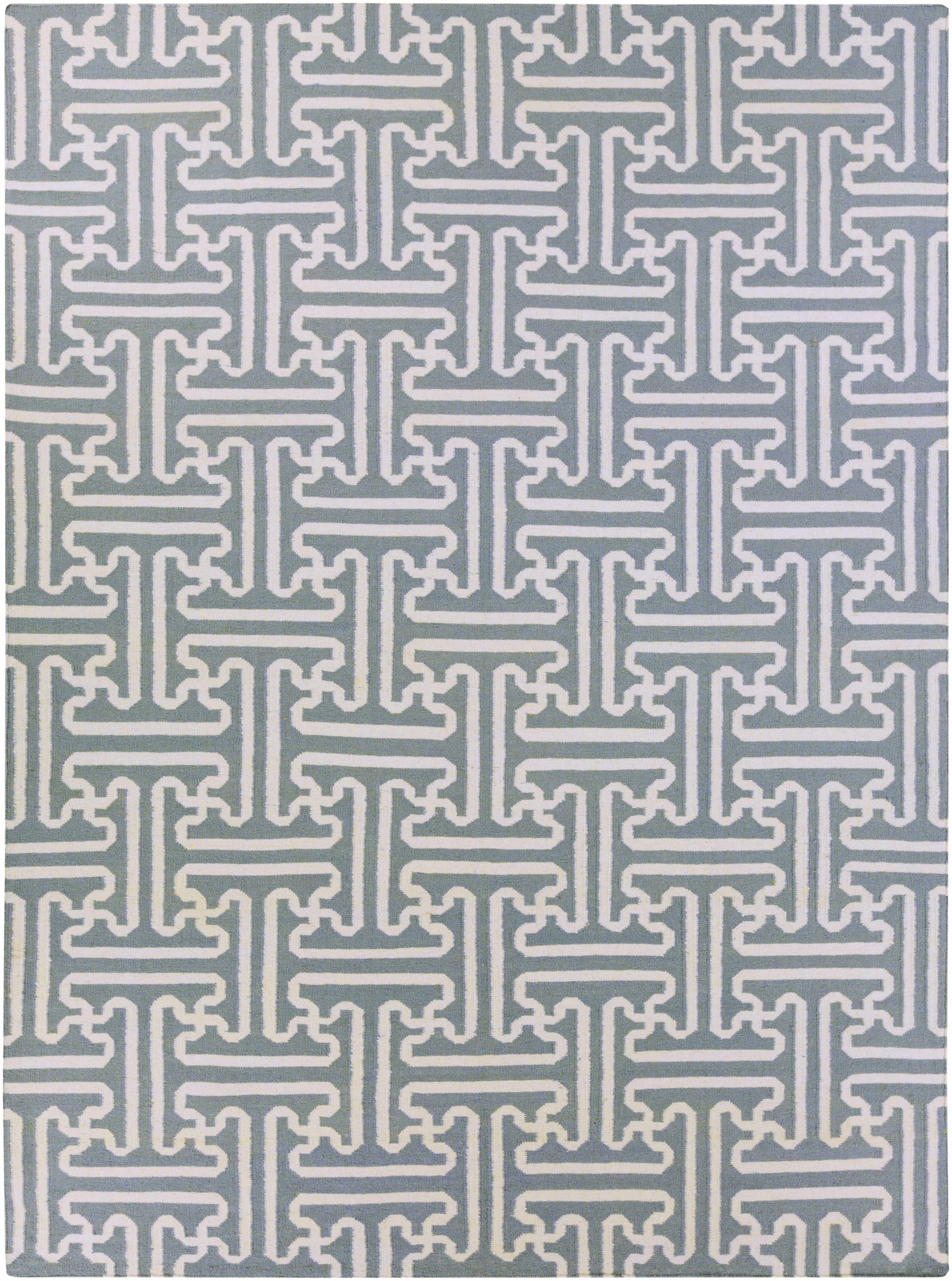 Light Blue Hand Woven 100% Wool Modern Rectangle Handmade rug, Indoor use only, no fringe, non-washable. runner also available