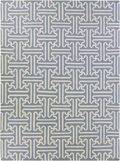 Light Blue Hand Woven 100% Wool Modern Rectangle Handmade rug, Indoor use only, no fringe, non-washable. runner also available