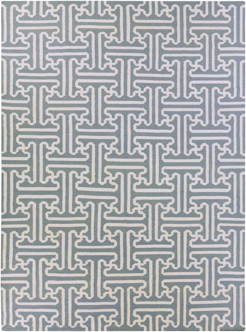 Light Blue Hand Woven 100% Wool Modern Rectangle Handmade rug, Indoor use only, no fringe, non-washable. runner also available