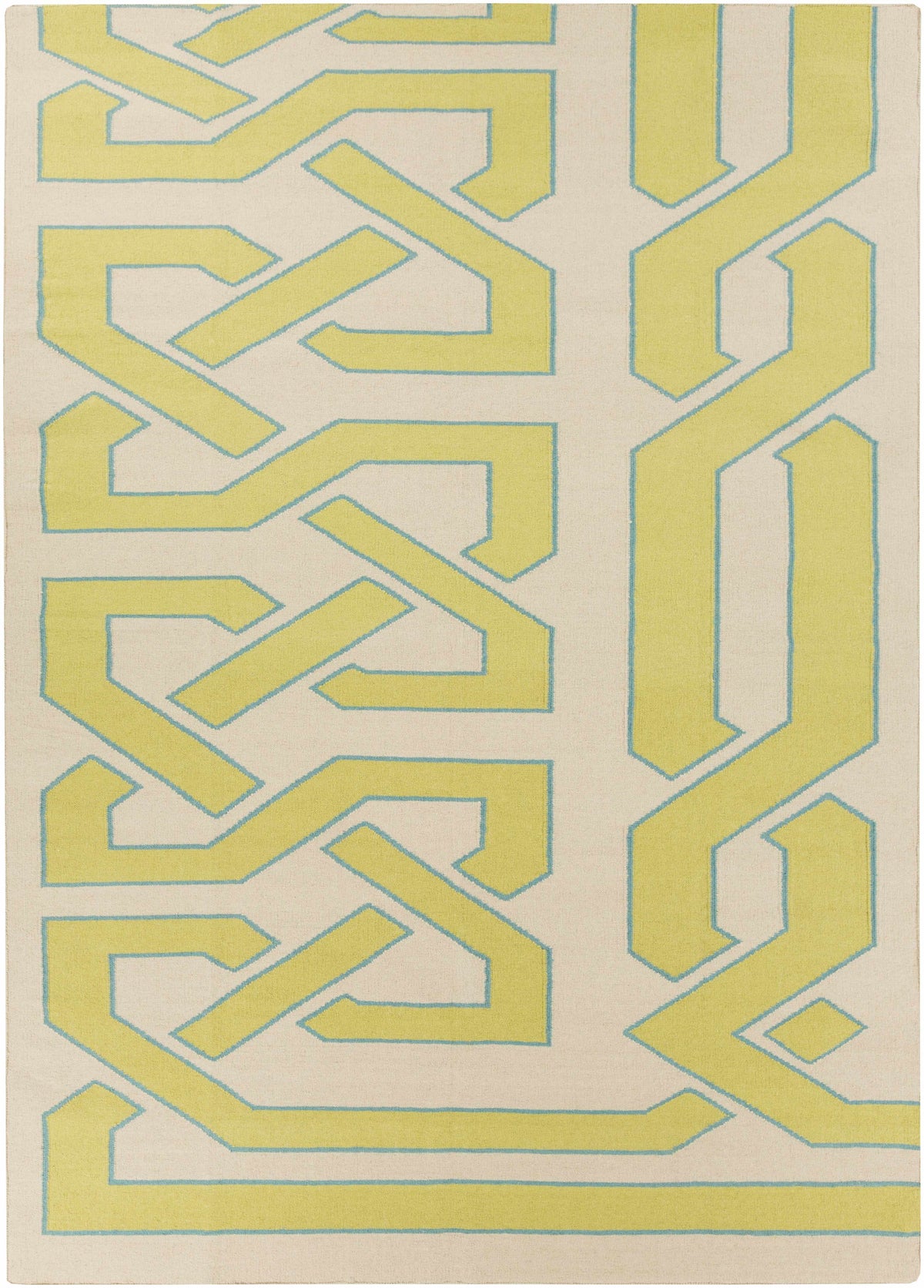 Ivory Hand Woven 100% Wool Modern Rectangle Handmade rug, Indoor use only, no fringe, non-washable.
