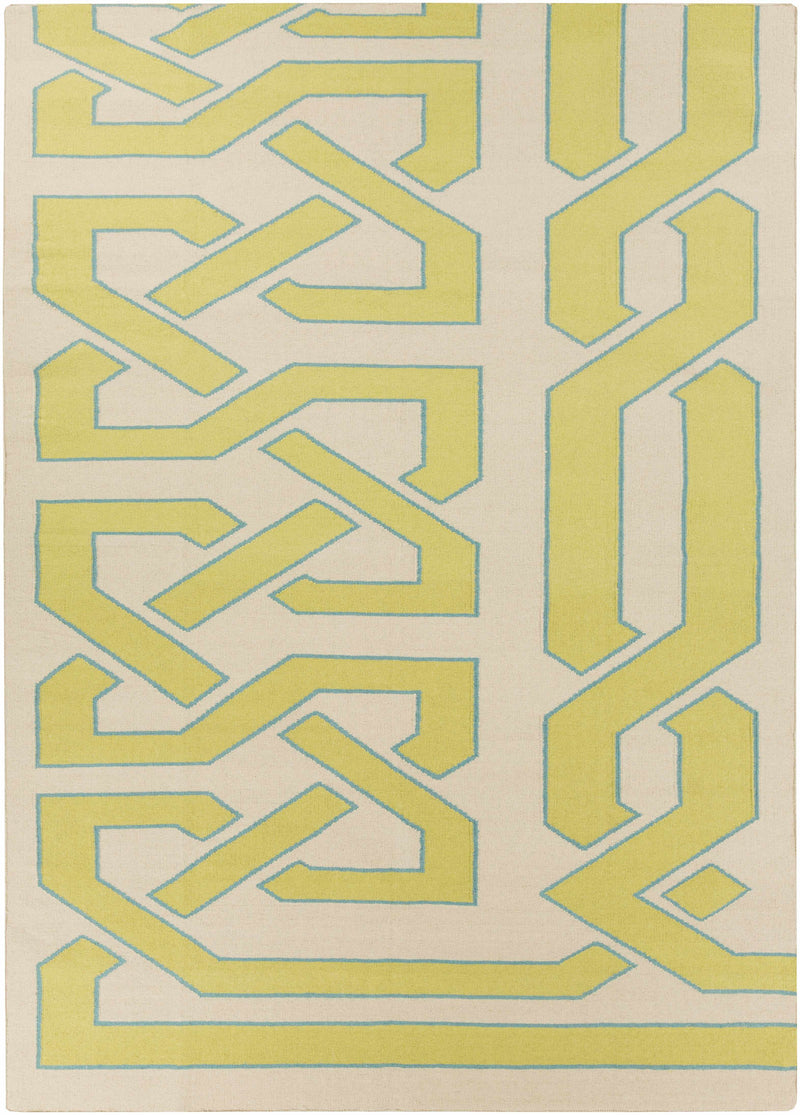 Ivory Hand Woven 100% Wool Modern Rectangle Handmade rug, Indoor use only, no fringe, non-washable.