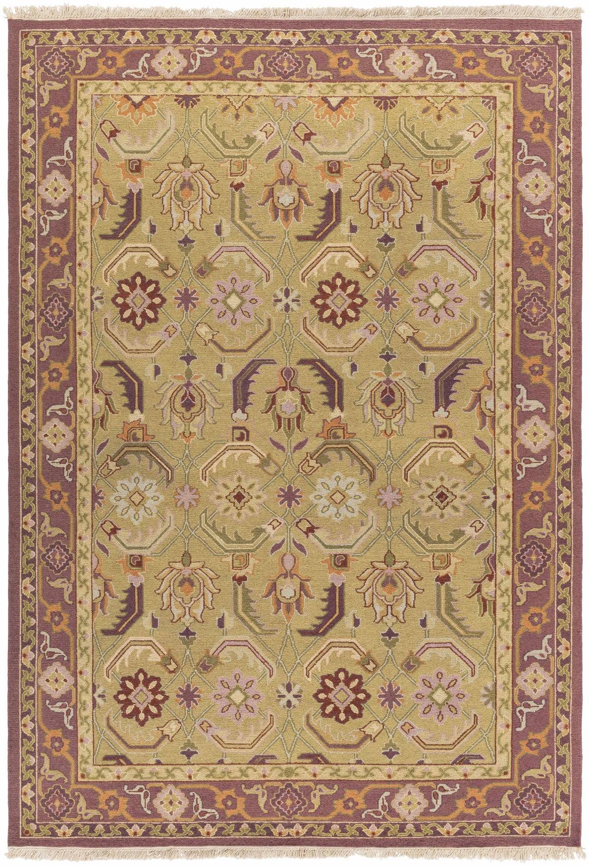Rust Hand Knotted 100% NZ Wool Traditional Rectangle Handmade rug, Indoor use only, has fringe, non-washable. runner also available