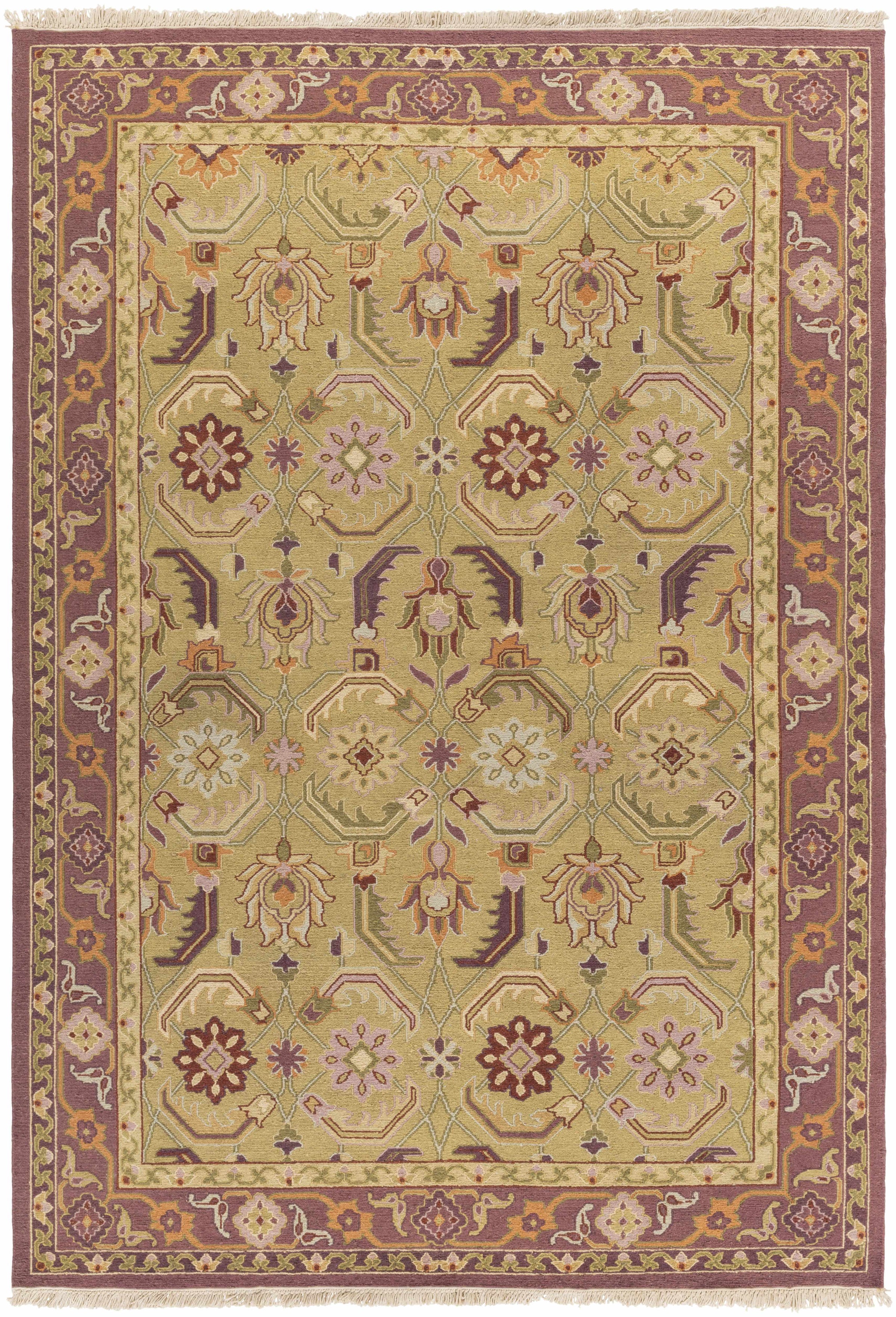 Rust Hand Knotted 100% NZ Wool Traditional Rectangle Handmade rug, Indoor use only, has fringe, non-washable. runner also available