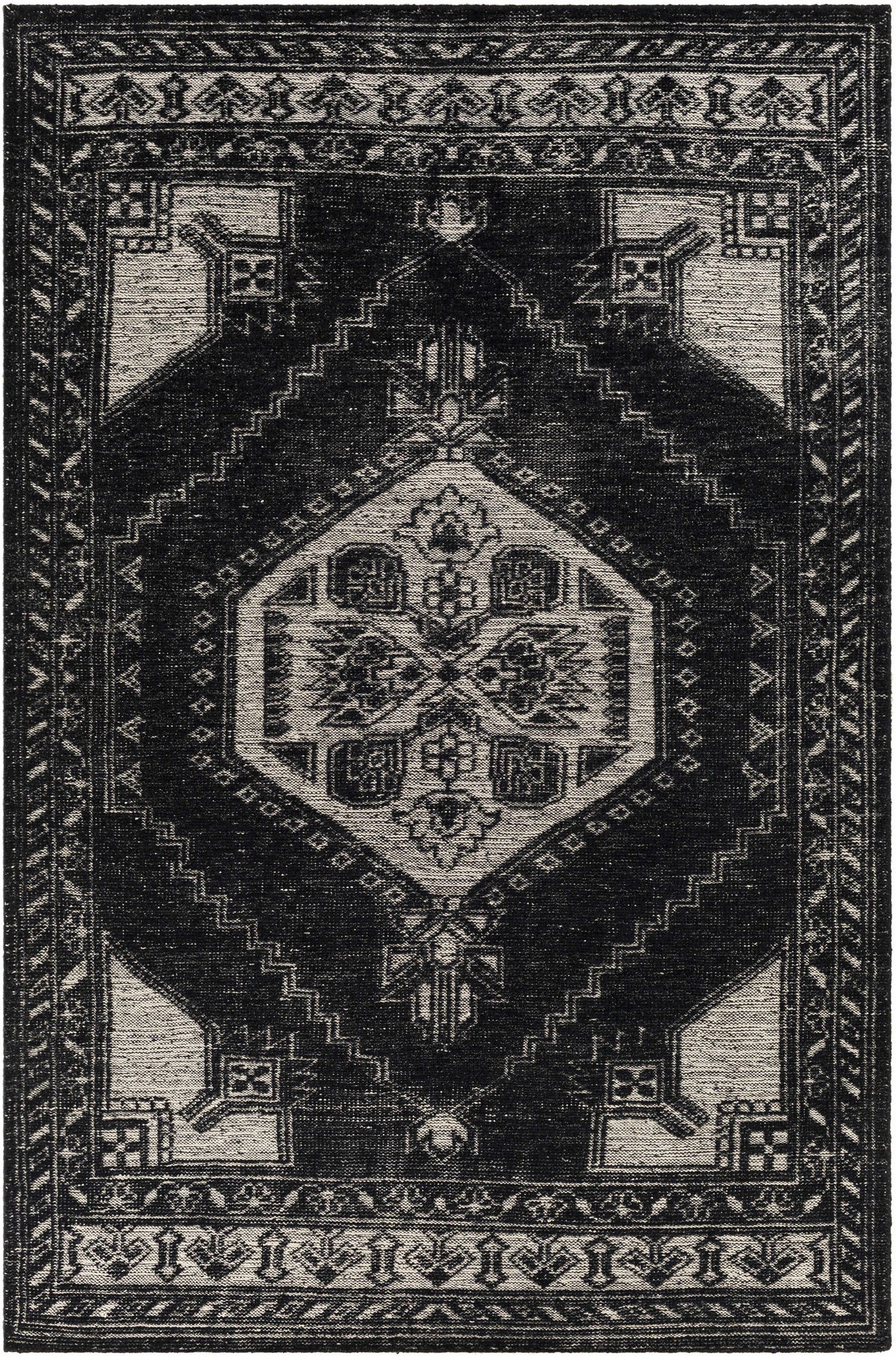 Cream Hand Knotted 100% Wool Traditional Rectangle Handmade rug, Indoor use only, no fringe, non-washable.