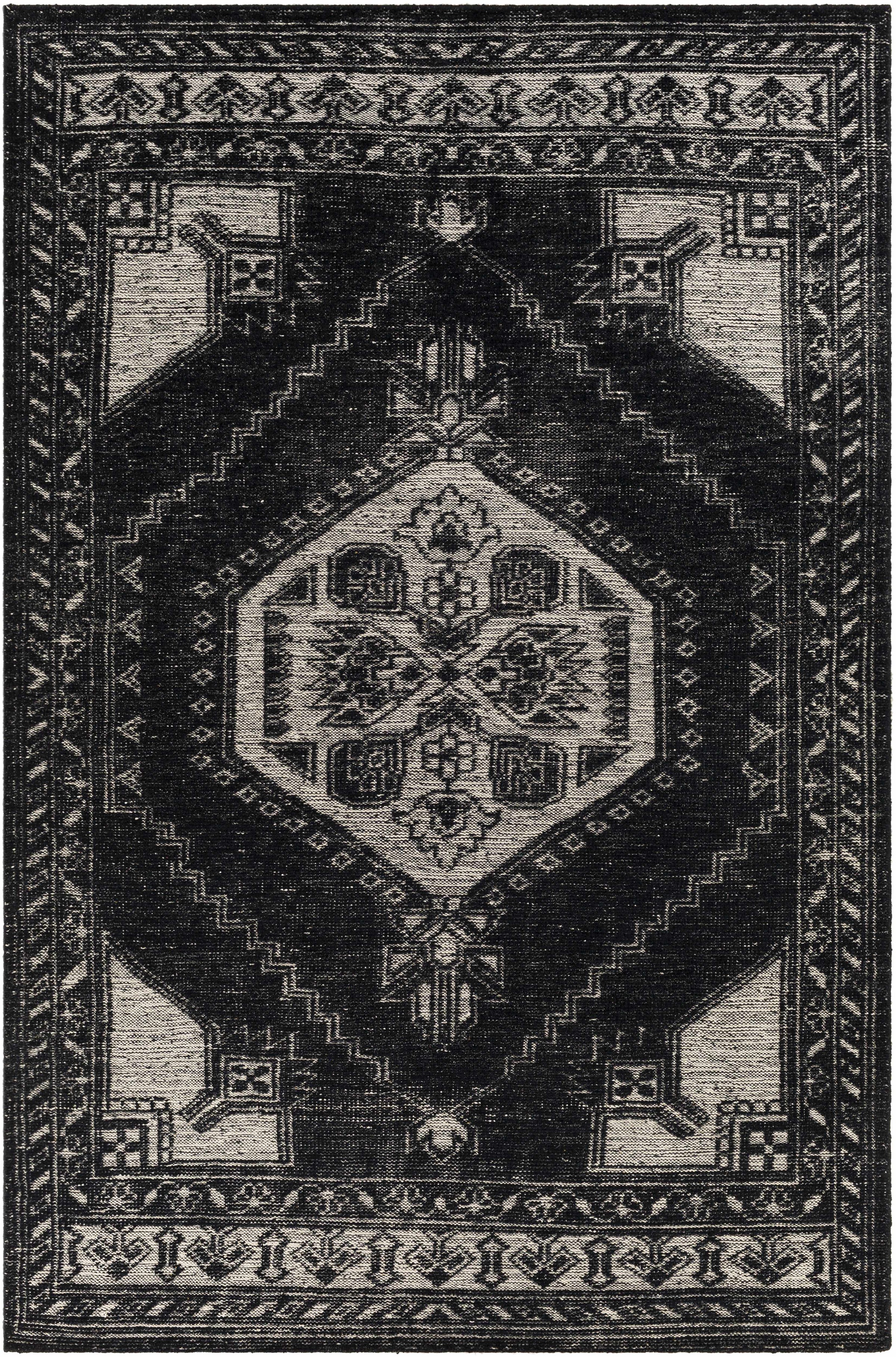 Cream Hand Knotted 100% Wool Traditional Rectangle Handmade rug, Indoor use only, no fringe, non-washable.