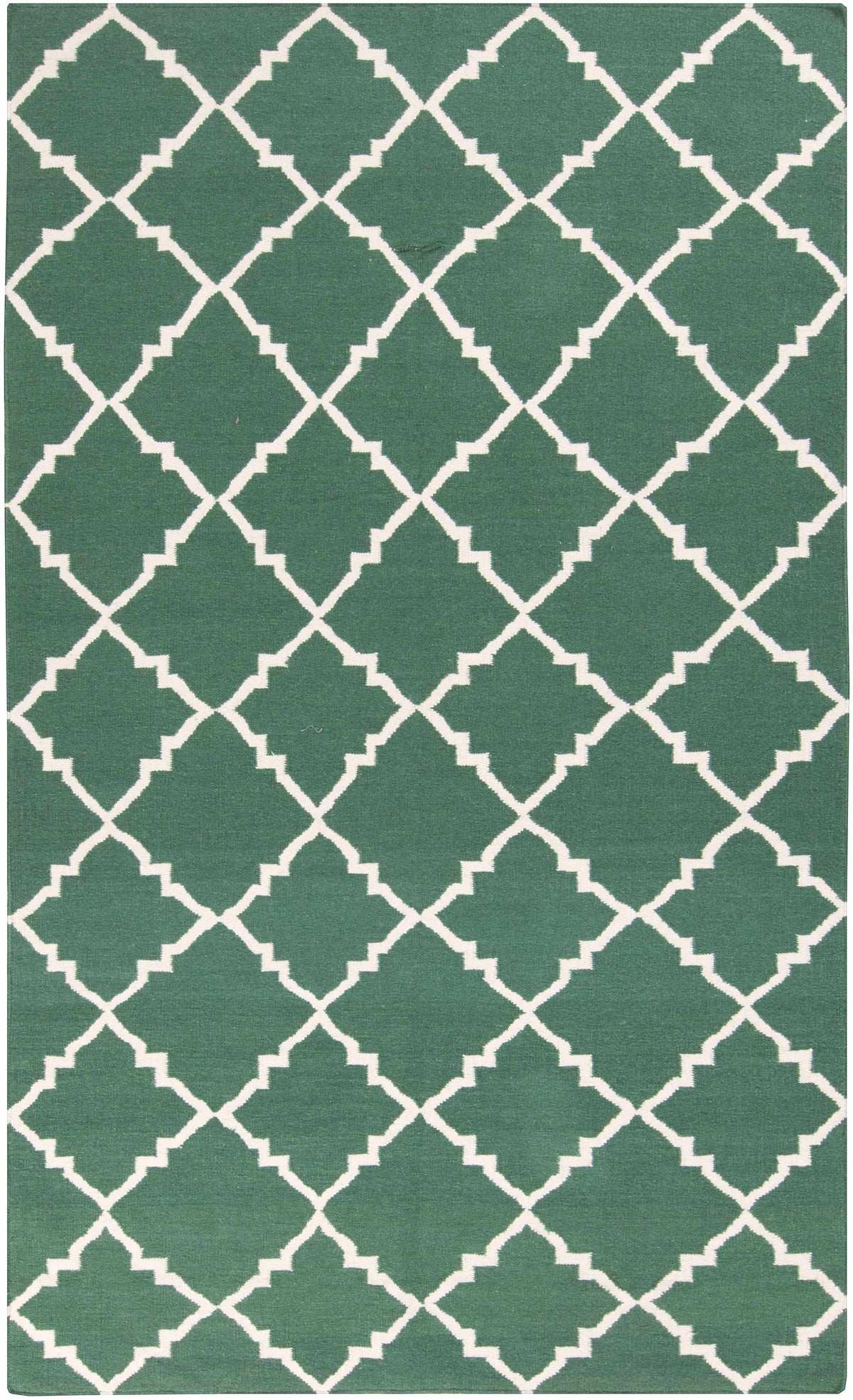 Dark Green Hand Woven 100% Wool Modern Rectangle Handmade rug, Indoor use only, no fringe, non-washable. runner also available