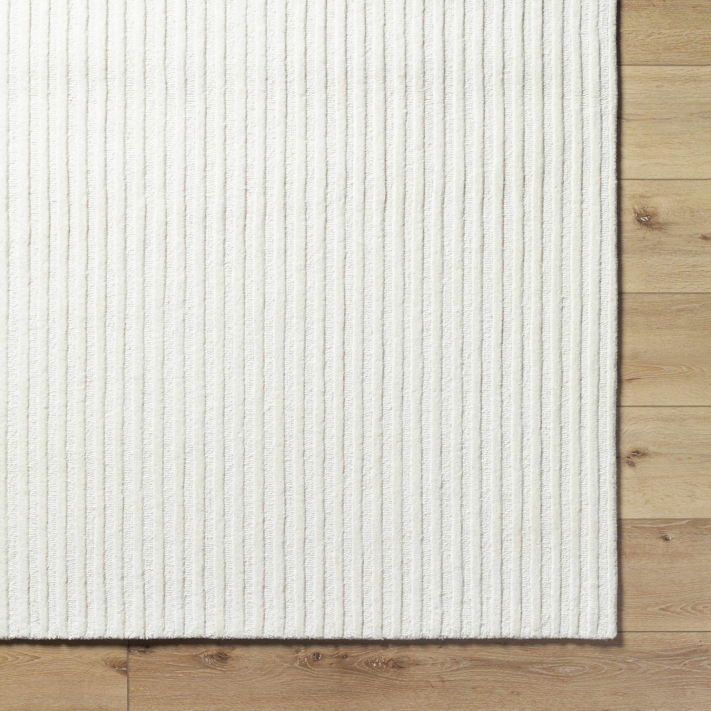 Cream Hand Tufted 100% Wool Modern Rectangle Handmade rug, Indoor use only, no fringe, non-washable.