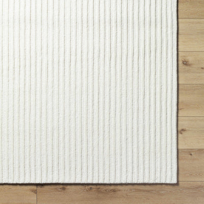 Cream Hand Tufted 100% Wool Modern Rectangle Handmade rug, Indoor use only, no fringe, non-washable.
