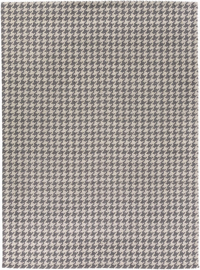 Charcoal Hand Woven 100% Wool Cottage Rectangle Handmade rug, Indoor use only, no fringe, non-washable.