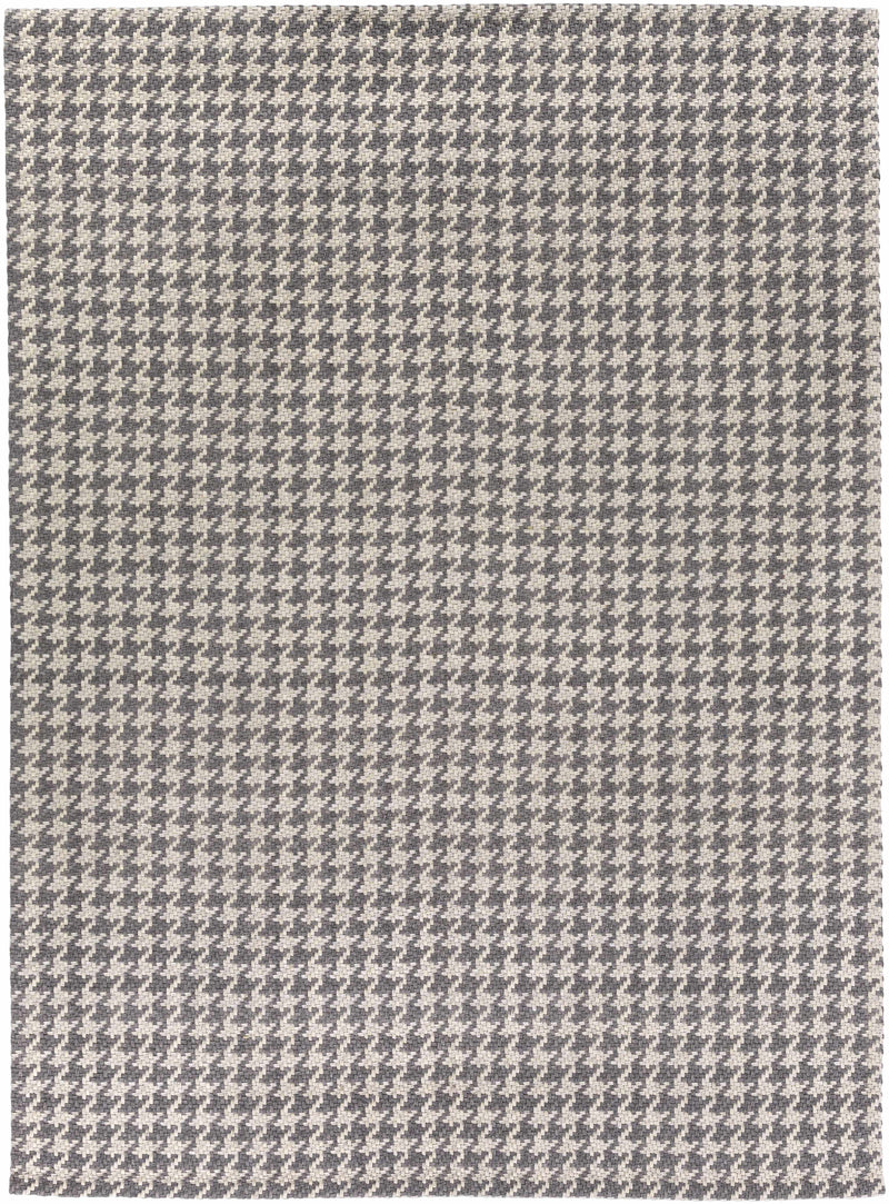 Charcoal Hand Woven 100% Wool Cottage Rectangle Handmade rug, Indoor use only, no fringe, non-washable.