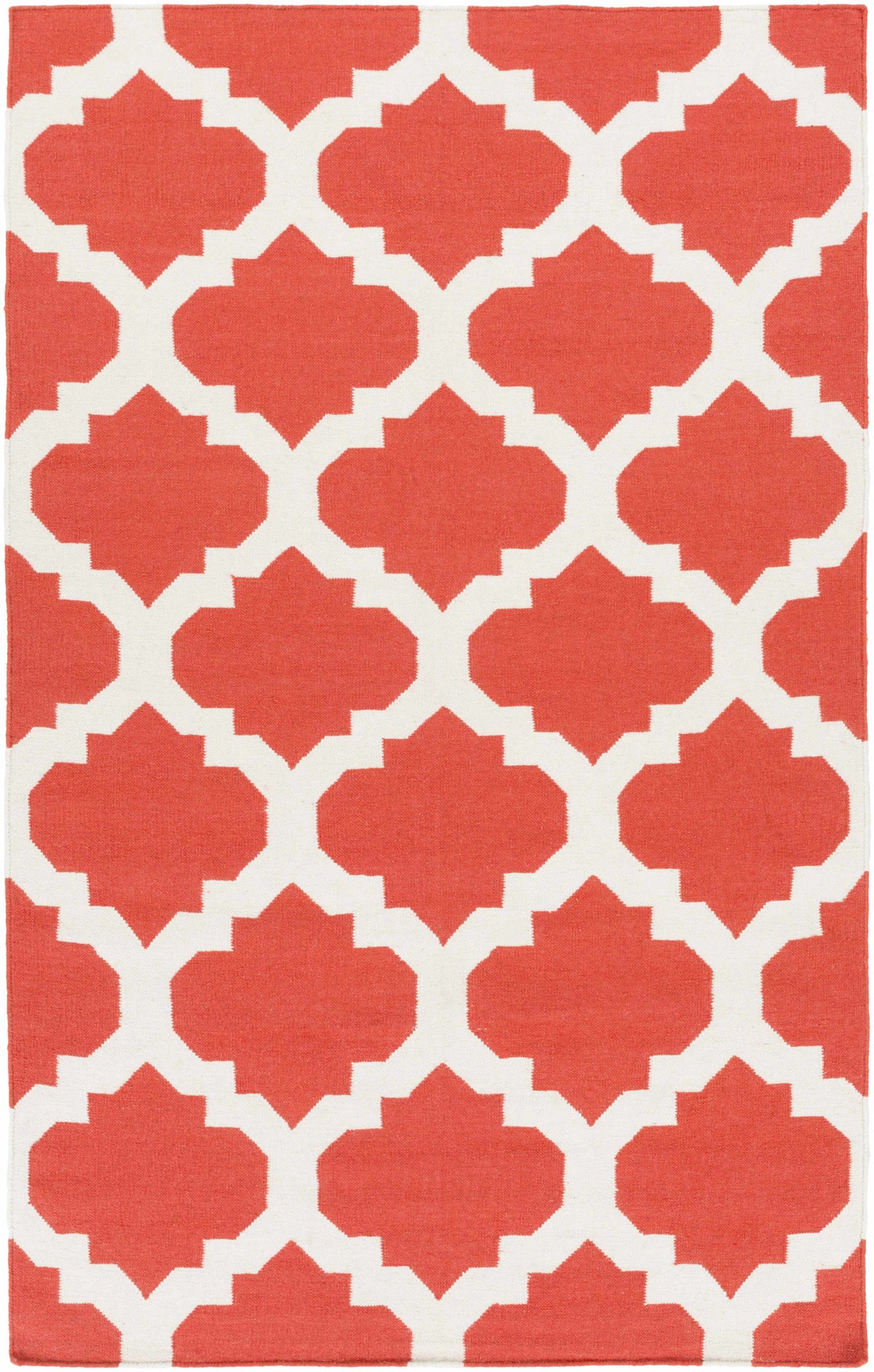 Pink Hand Woven 100% Wool Modern Rectangle Handmade rug, Indoor use only, no fringe, non-washable.
