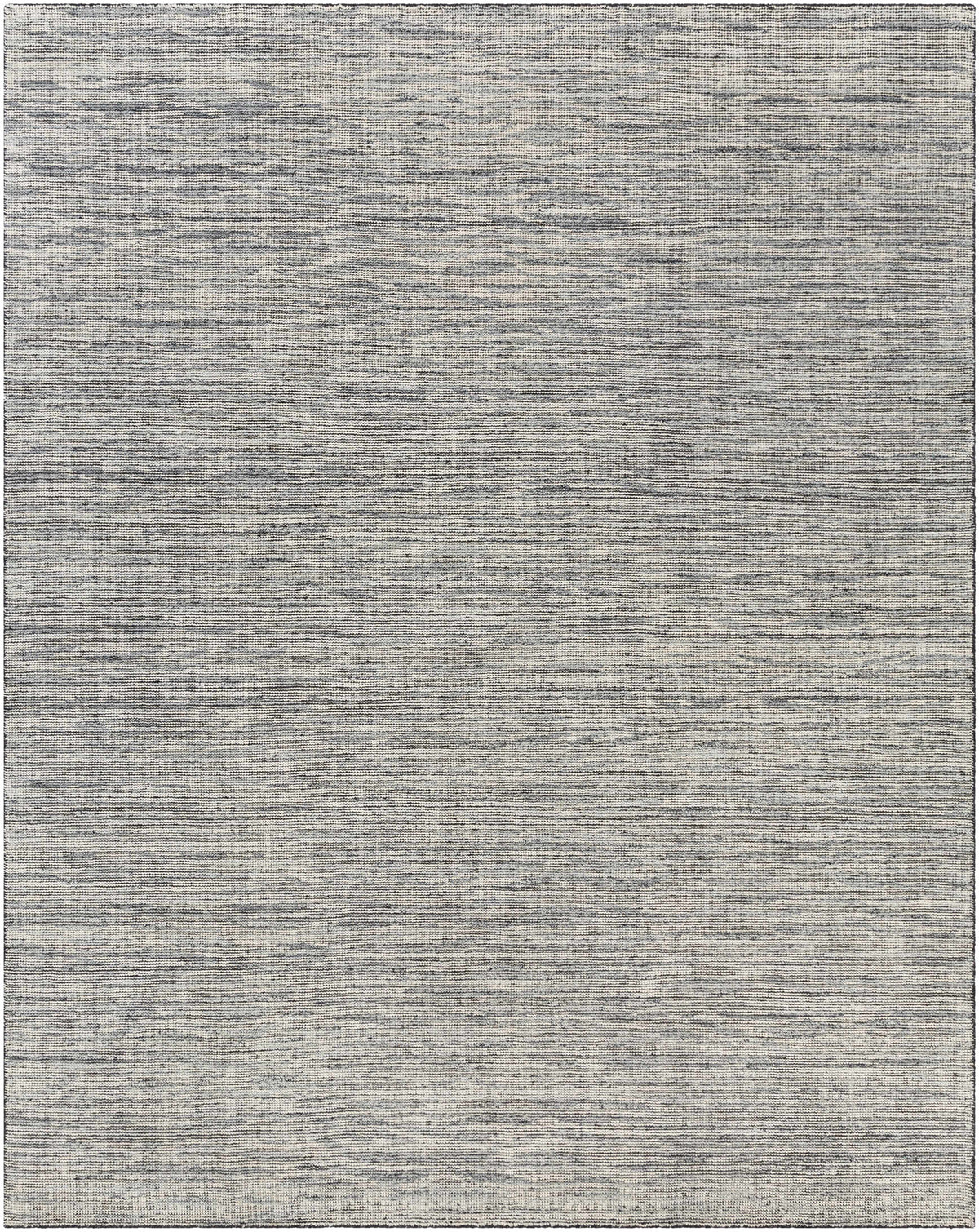 Ink Blue Hand Knotted 90% Wool, 10% Polyester Modern Rectangle Handmade rug, Indoor use only, no fringe, non-washable.