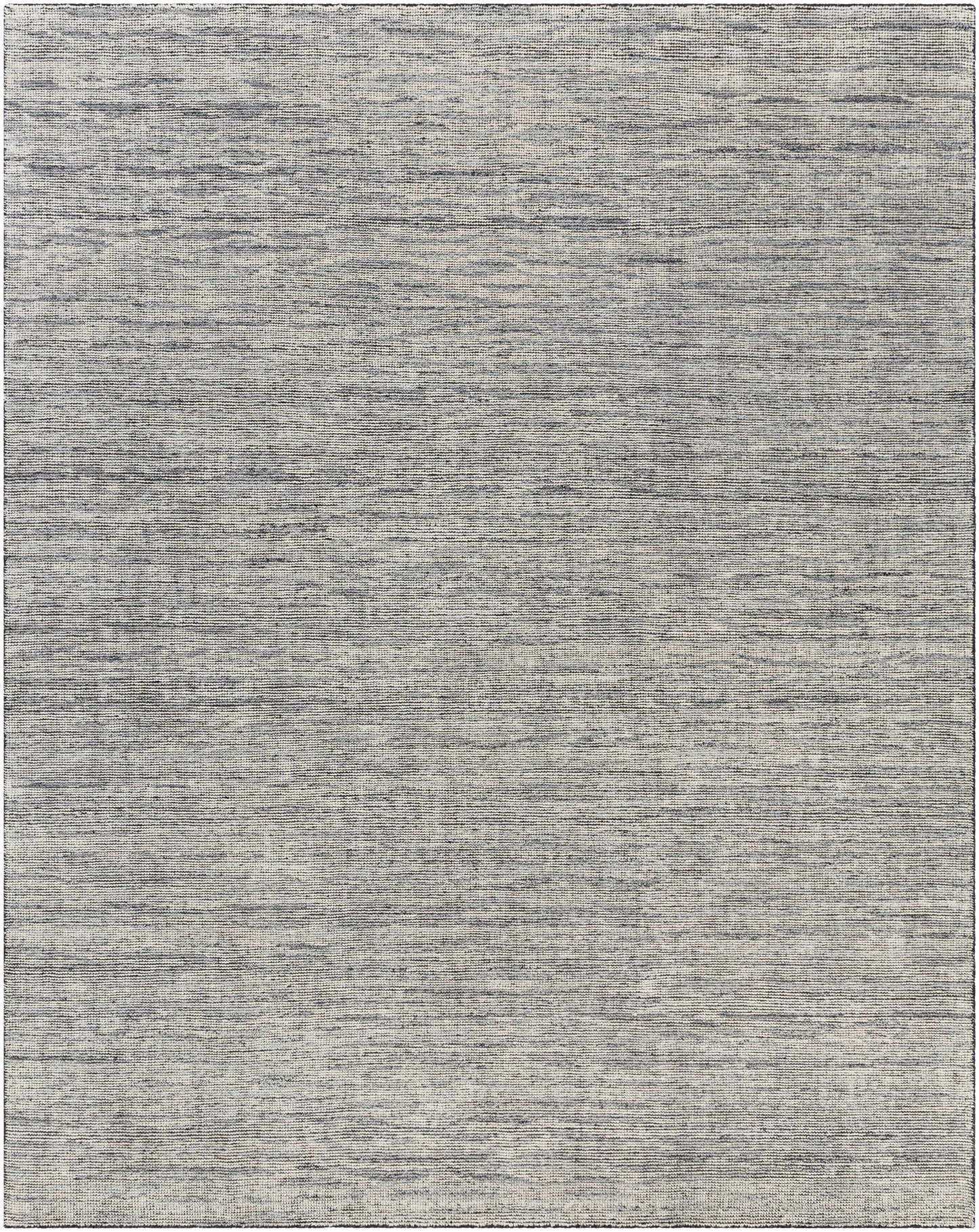 Ink Blue Hand Knotted 90% Wool, 10% Polyester Modern Rectangle Handmade rug, Indoor use only, no fringe, non-washable.