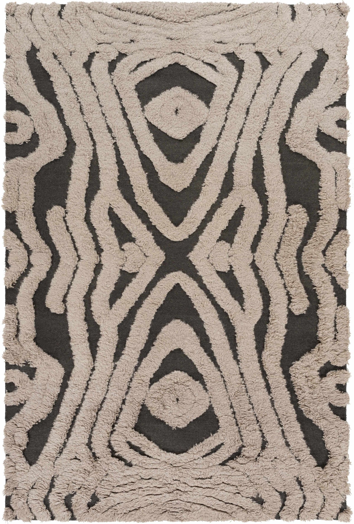 Charcoal Hand Woven 100% Wool Modern Rectangle Handmade rug, Indoor use only, no fringe, non-washable. runner also available