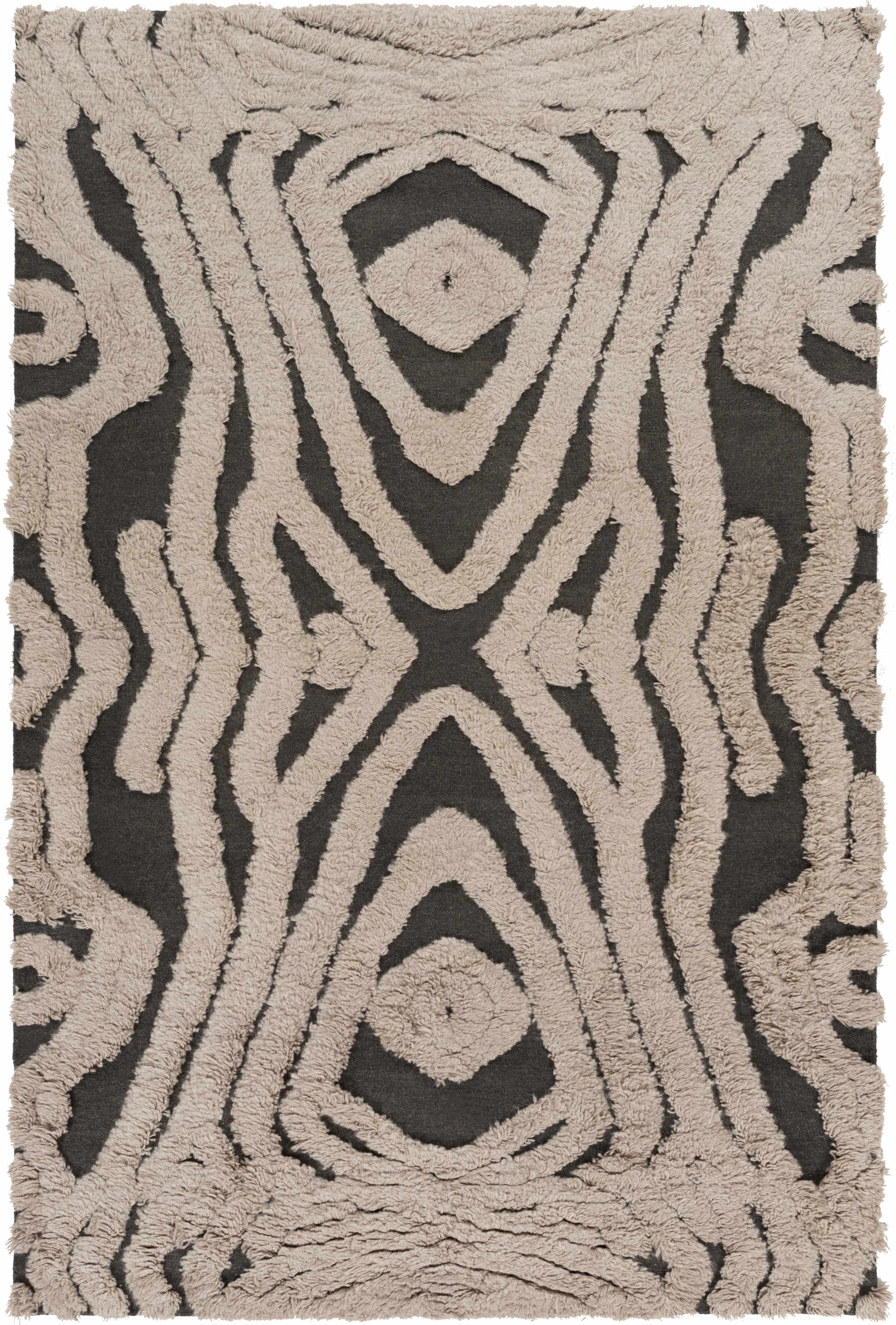 Charcoal Hand Woven 100% Wool Modern Rectangle Handmade rug, Indoor use only, no fringe, non-washable. runner also available