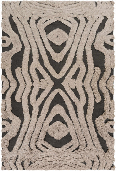 Charcoal Hand Woven 100% Wool Modern Rectangle Handmade rug, Indoor use only, no fringe, non-washable. runner also available