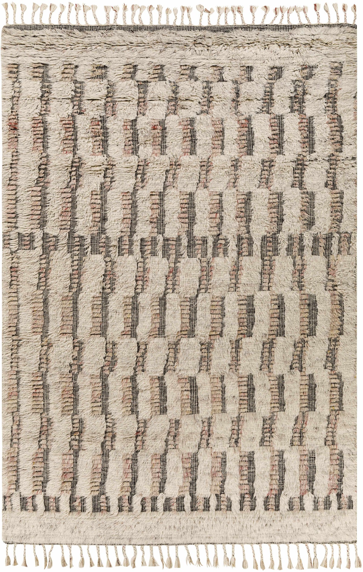 Dark Brown Hand Knotted 100% Wool Global Rectangle Handmade rug, Indoor use only, has fringe, non-washable.