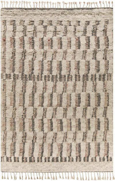 Dark Brown Hand Knotted 100% Wool Global Rectangle Handmade rug, Indoor use only, has fringe, non-washable.