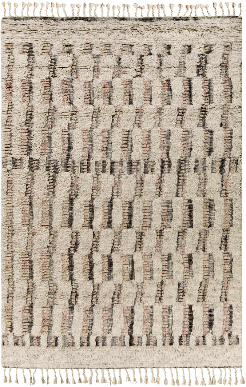 Dark Brown Hand Knotted 100% Wool Global Rectangle Handmade rug, Indoor use only, has fringe, non-washable.