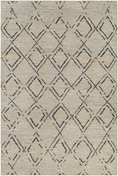 Medium Gray Hand Woven 100% Jute Cottage Rectangle Handmade rug, Indoor use only, no fringe, non-washable.