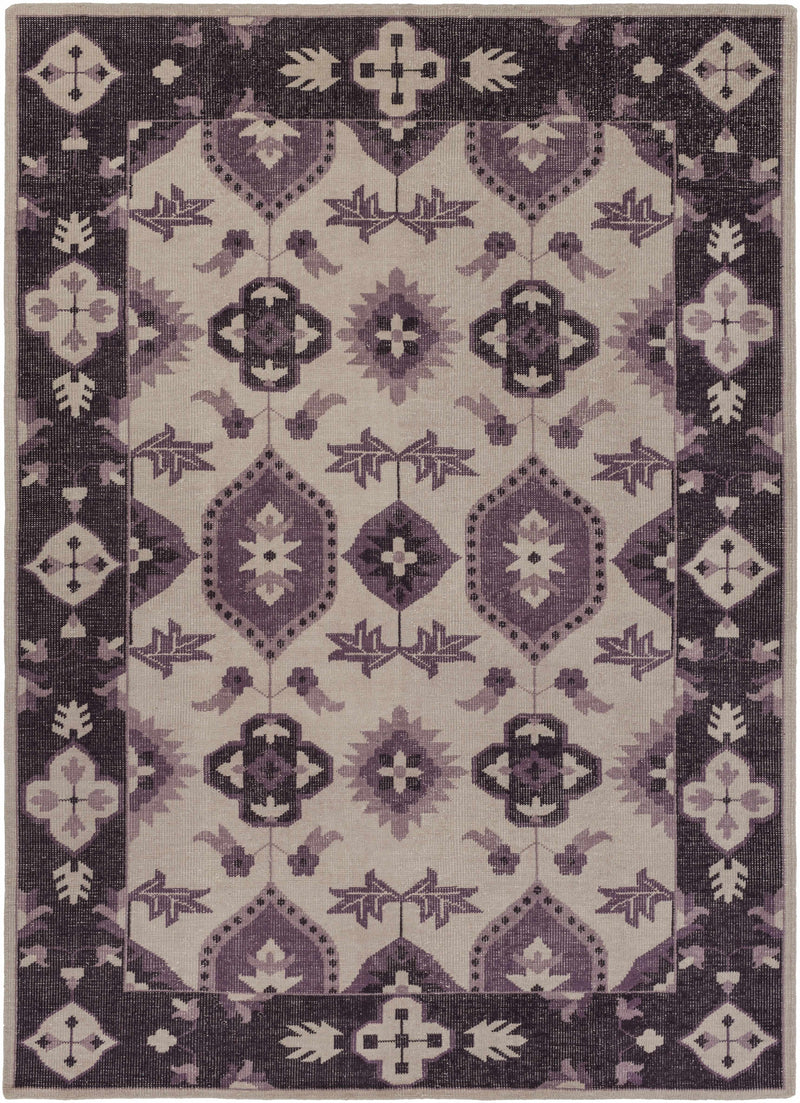 Medium Gray Hand Knotted 100% Wool Traditional Rectangle Handmade rug, Indoor use only, no fringe, non-washable.