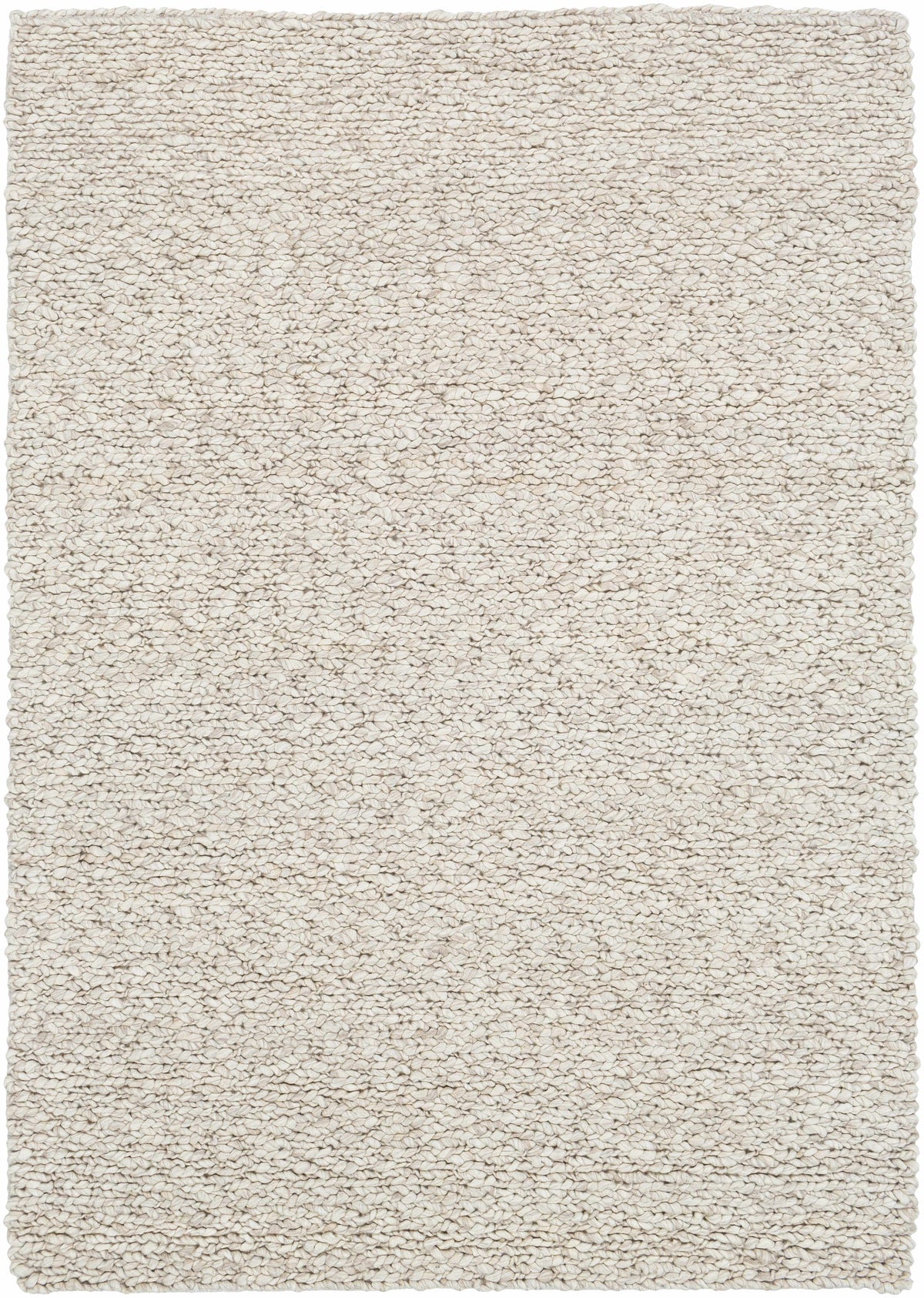 Light Beige Hand Woven 100% Wool Cottage Rectangle Handmade rug, Indoor use only, no fringe, non-washable.