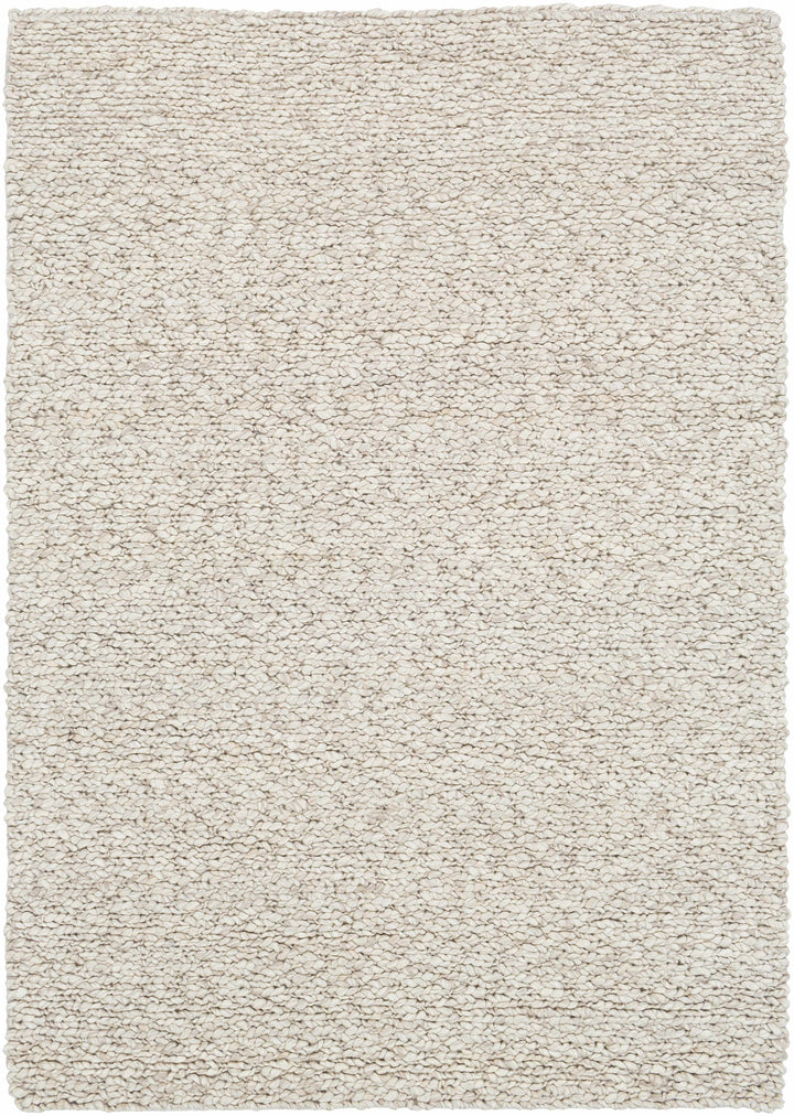 Light Beige Hand Woven 100% Wool Cottage Rectangle Handmade rug, Indoor use only, no fringe, non-washable.