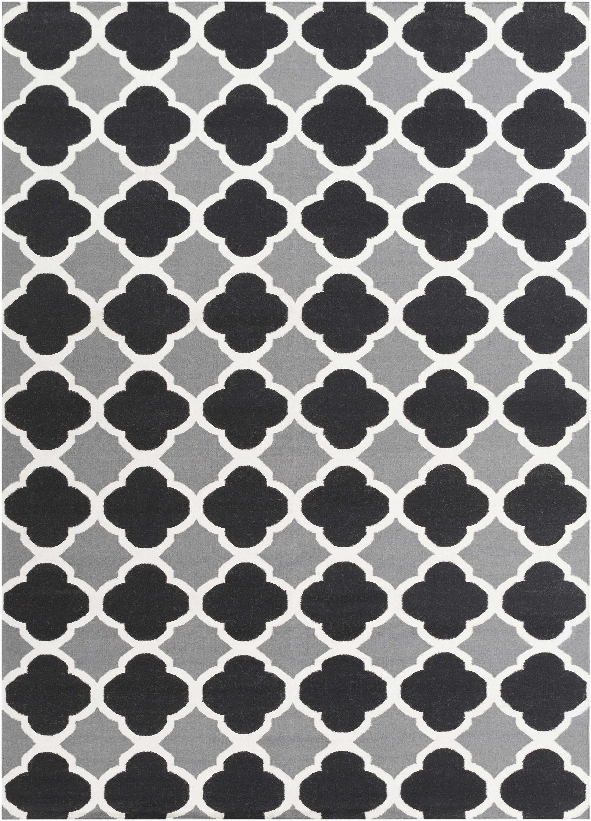Black Hand Woven 100% Wool Modern Rectangle Handmade rug, Indoor use only, no fringe, non-washable.