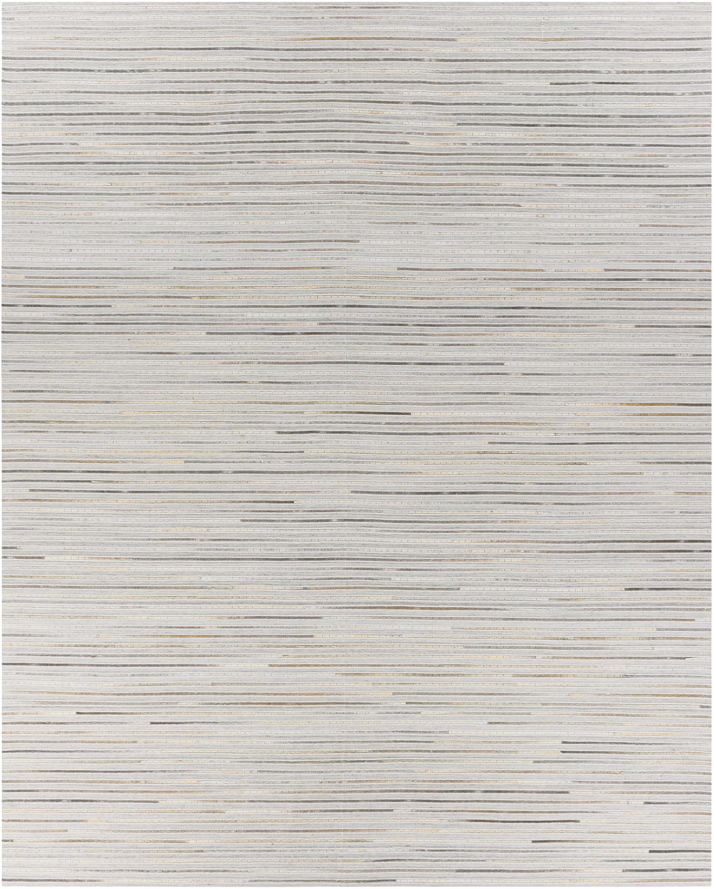 Taupe Hand Crafted 50% Wool, 30% Hair On Hide, 20% Viscose Rustic Rectangle Handmade rug, Indoor use only, no fringe, non-washable.