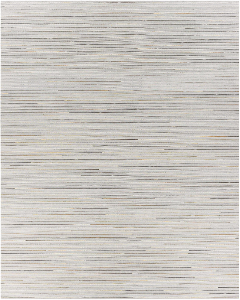 Taupe Hand Crafted 50% Wool, 30% Hair On Hide, 20% Viscose Rustic Rectangle Handmade rug, Indoor use only, no fringe, non-washable.