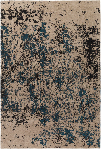 Deep Teal Hand Woven 100% Polyester Modern Rectangle Handmade rug, Indoor use only, no fringe, non-washable.