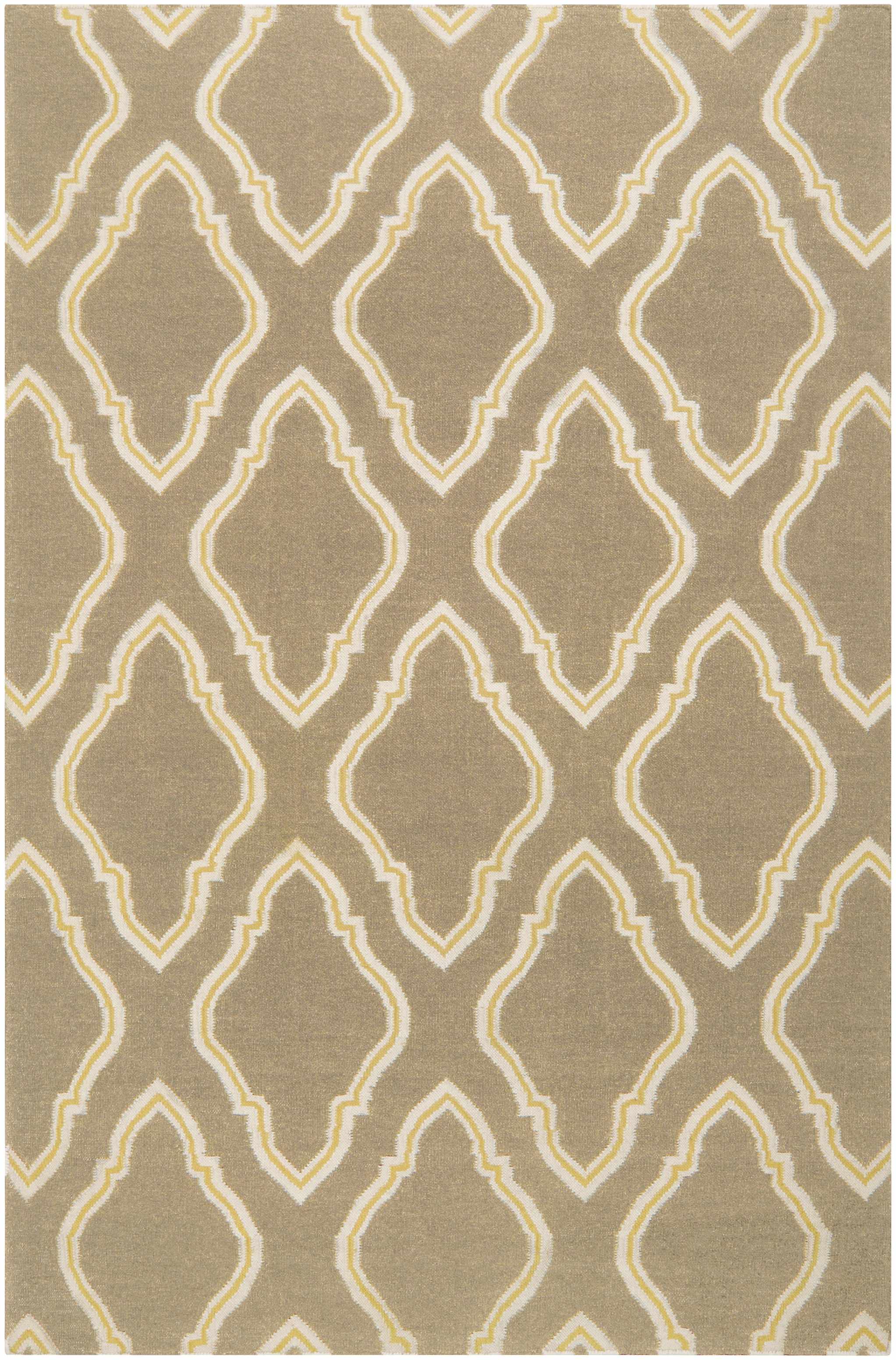 Light Brown Hand Woven 100% Wool Modern Rectangle Handmade rug, Indoor use only, no fringe, non-washable. runner also available