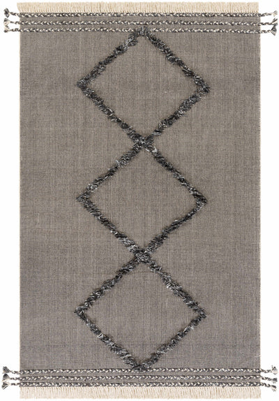 Off-White Hand Woven 60% Cotton, 40% Polyester Cottage Rectangle Handmade rug, Indoor use only, has fringe, non-washable.