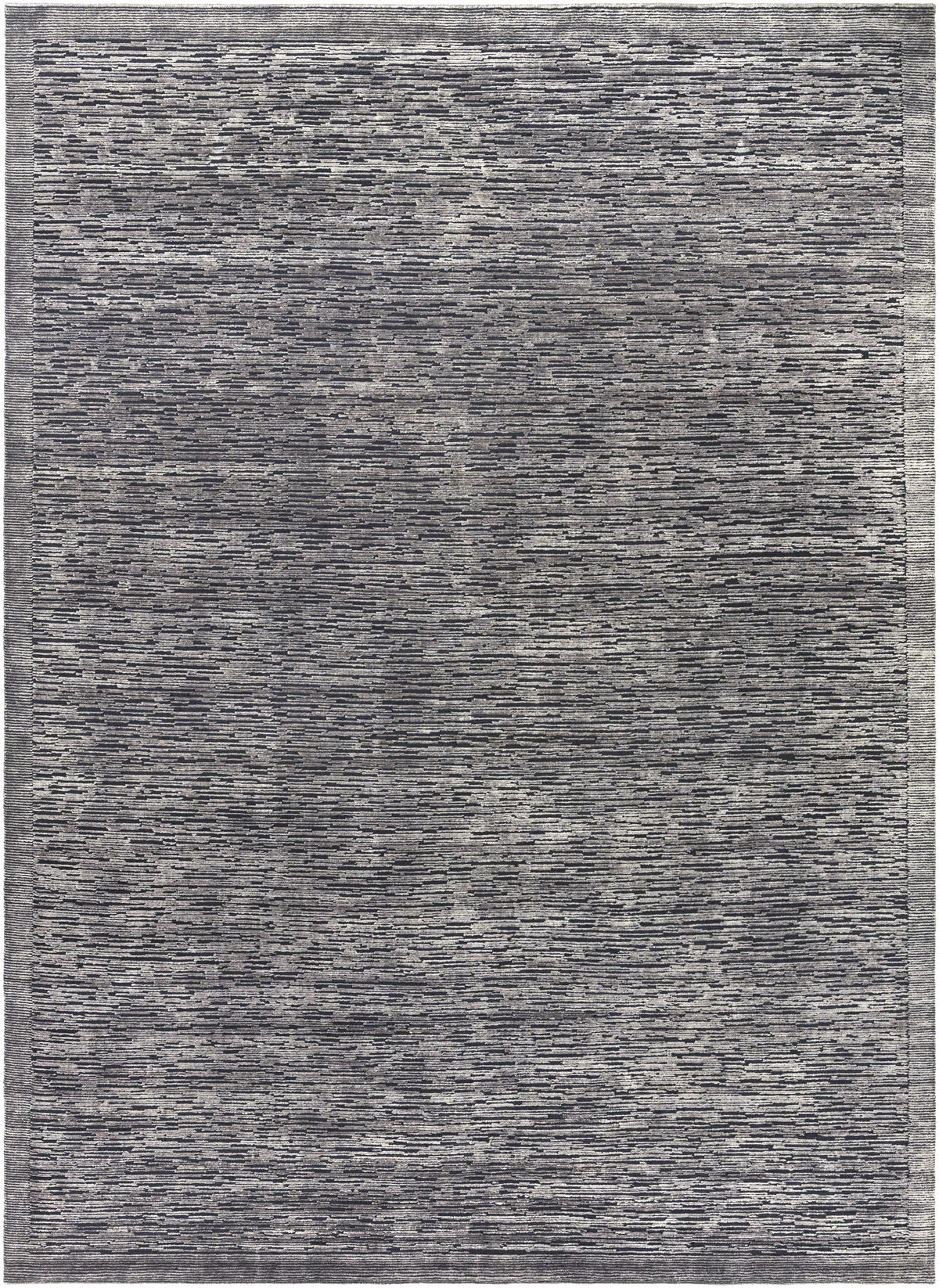 Black Hand Knotted 50% NZ Wool, 50% Viscose Modern Rectangle Handmade rug, Indoor use only, no fringe, non-washable. runner also available