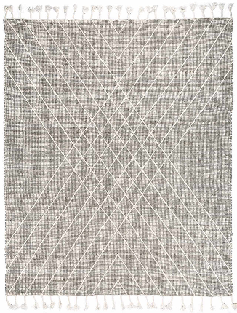 Sage Hand Woven 60% Jute, 40% Wool Global Rectangle Handmade rug, Indoor use only, has fringe, non-washable. runner also available