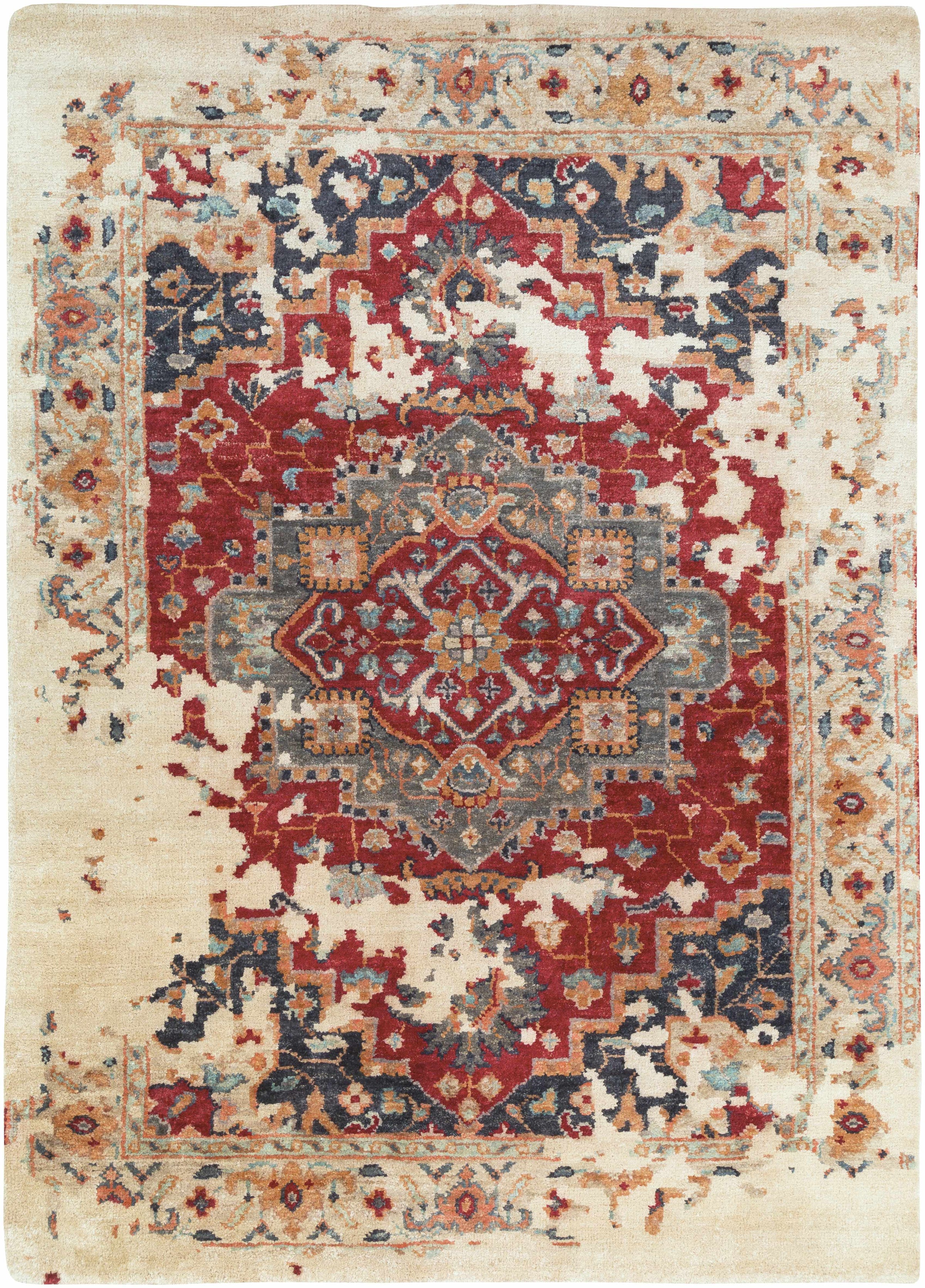 Beige Hand Knotted 100% Jute Traditional Rectangle Handmade rug, Indoor use only, no fringe, non-washable.