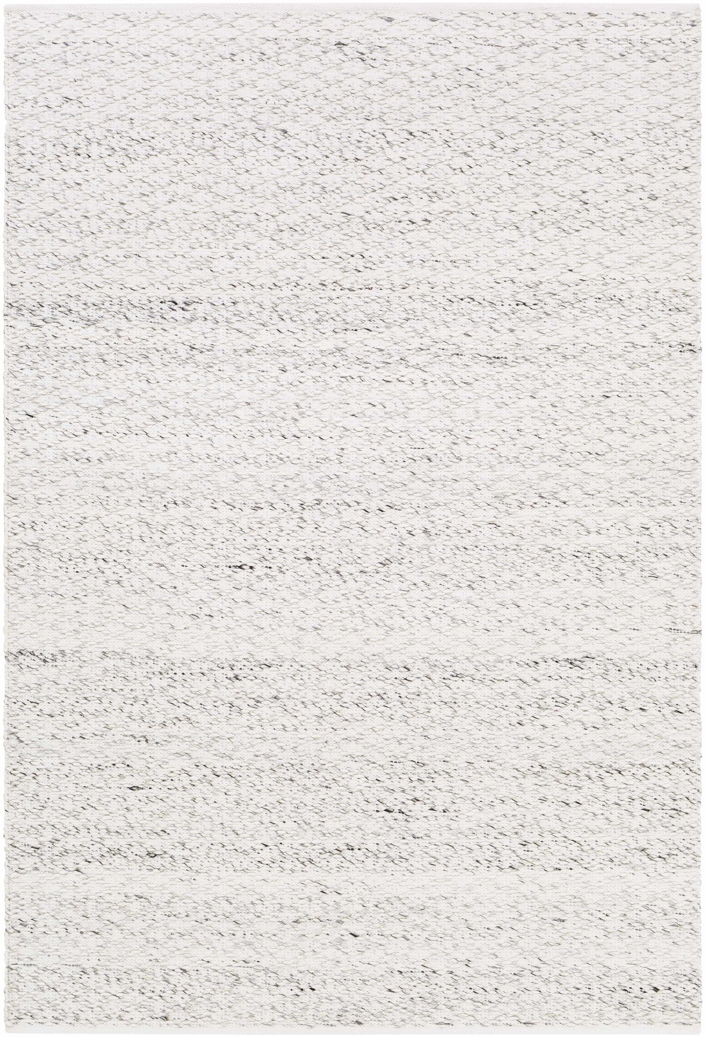 Ivory Hand Woven 100% Polyester Modern Rectangle Handmade rug, Indoor use only, no fringe, non-washable.