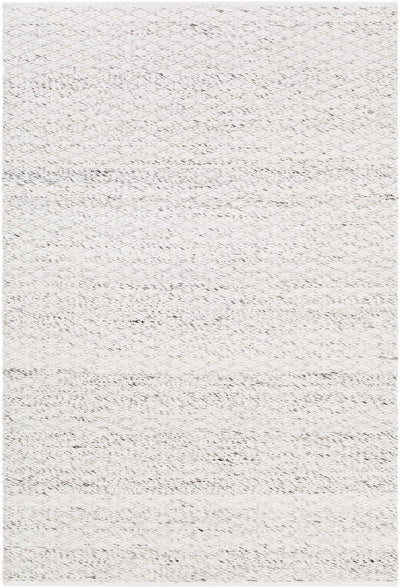 Ivory Hand Woven 100% Polyester Modern Rectangle Handmade rug, Indoor use only, no fringe, non-washable.
